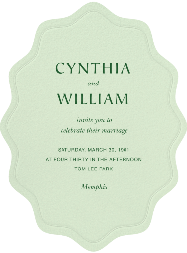 Embossed Cutout - Wedding Invitation by Paperless Post