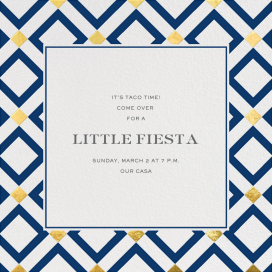 Gold Diamond Tile - Happy Hour Invitation by Jonathan Adler