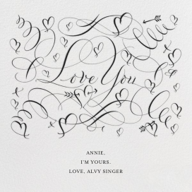 Love You - Valentine's Day Card by Bernard Maisner