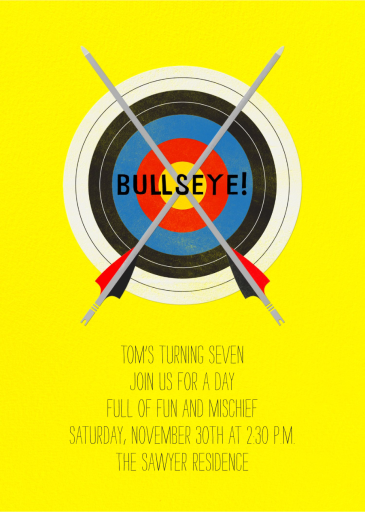 Archery Target - Invitation by Paperless Post