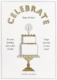 Golden Frosting - Birthday Card by Martha Stewart