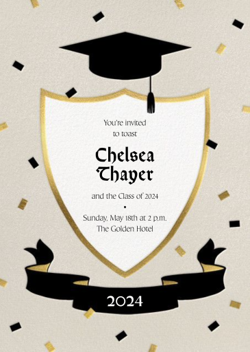 Cap and Plaque - Celebration Invitation by Paperless Post