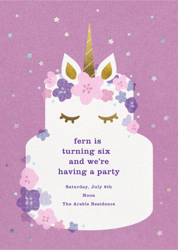 Unicorn Cake by Paperless Post