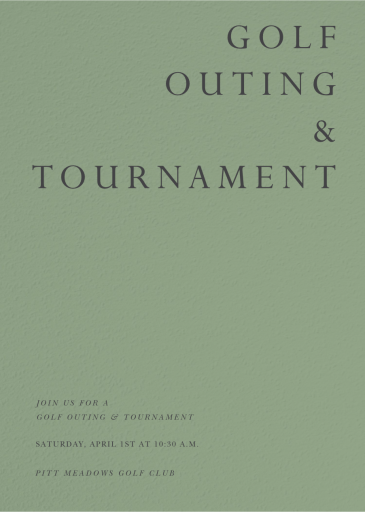 Fulton - Golf Tournament Invitation by Paperless Post