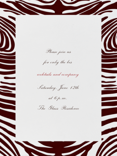 Zebra Stripes by Paperless Post