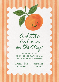 Watercolor Orange - Baby Shower Invitation by Paperless Post