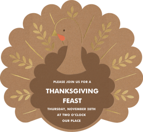 Turkey Cutout - Party Invitation by Meri Meri