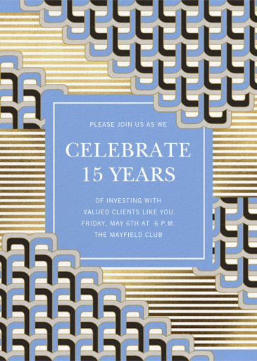 Poseidon - Business Anniversary Invitation by Jonathan Adler