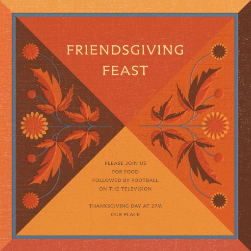 Folk Flowers - Friendsgiving Invitation by Paperless Post