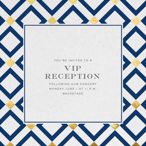 Gold Diamond Tile - Business Event Invitation by Jonathan Adler