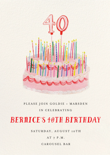 All the Candles - Birthday Invitation by Mr. Boddington's Studio