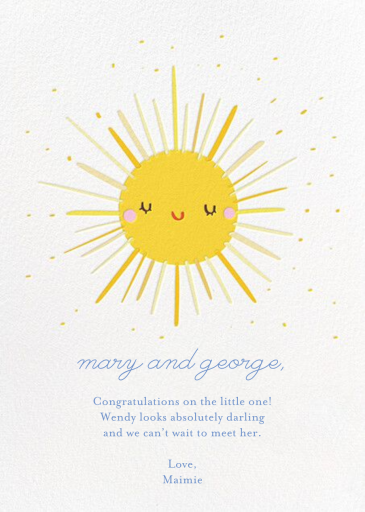Sunny Greetings - Congratulations Card by Little Cube