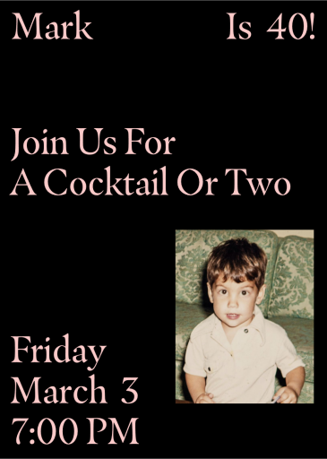 Happy Spaces - 40th Birthday Invitation by Goods Gang