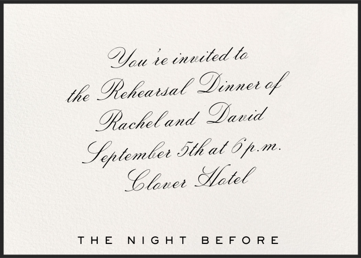 Forever in Ink - Rehearsal Dinner Invitation by Paperless Post