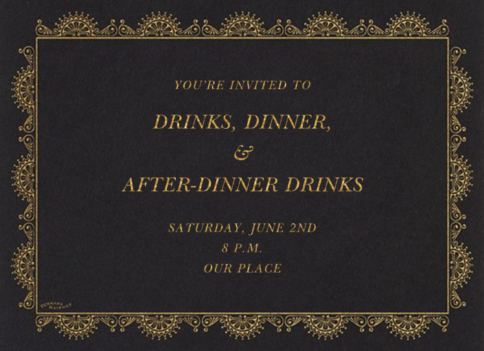 Arch Border - Cocktail Party Invitation by Bernard Maisner