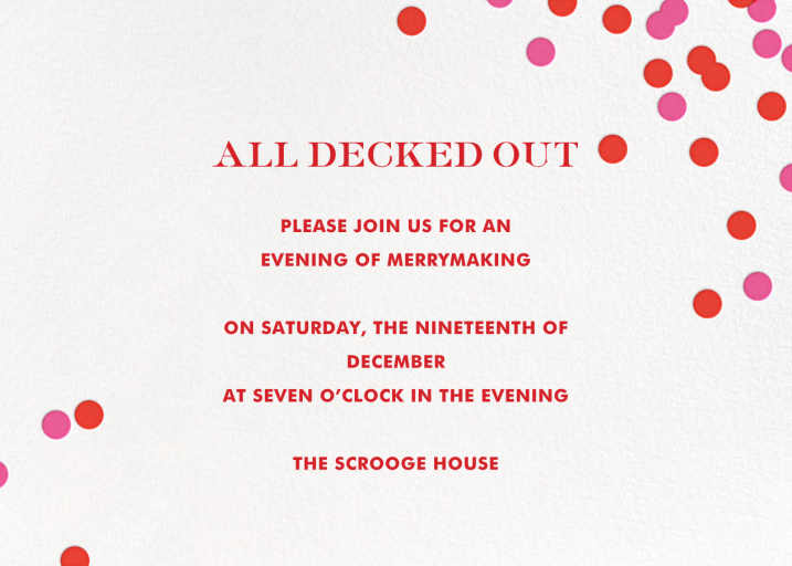 Confetti kate spade new york - Winter Party Invitation by kate spade new york