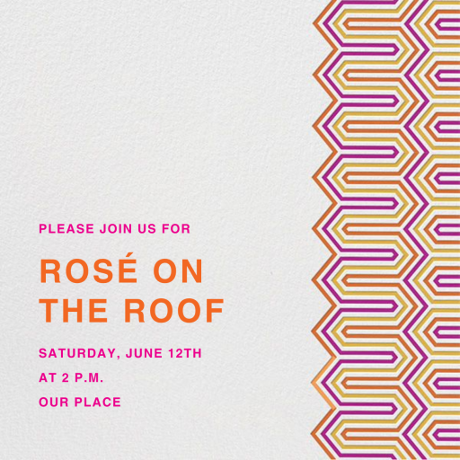 Bargello (Square) - Party Invitation by Jonathan Adler