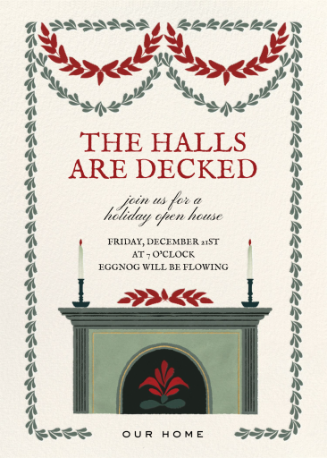 Holiday Hearth - Holiday Party Invitation by Martha Stewart