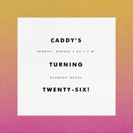 Gradient Border - Birthday Invitation by Paperless Post