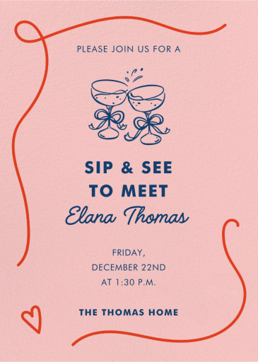 Playful Heart - Sip and See Invitation by Paperless Post