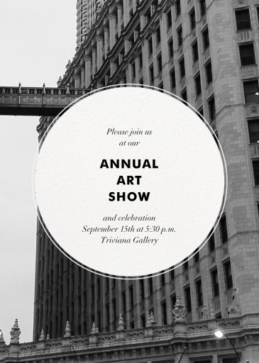 Orbit - Art Exhibition Invitation by Paperless Post