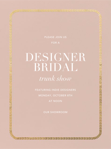 Leaf Inner Bevel Border - Shopping Event Invitation by Paperless Post