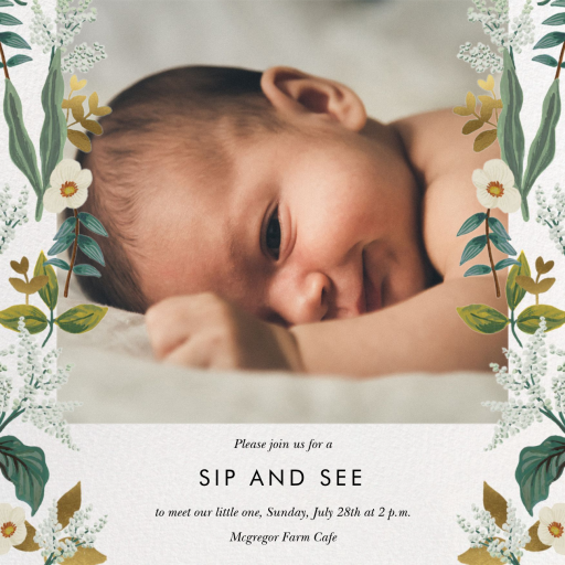 Meadow Garland Photo - Sip and See Invitation by Rifle Paper Co.