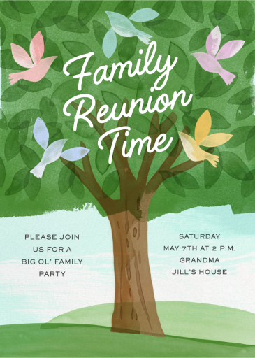 Dove Tree - Family Reunion Invitation by Paperless Post
