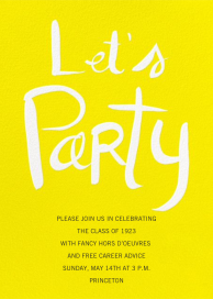 Let's Party - Graduation Party Invitation by Linda and Harriett