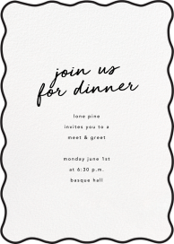 Black Wavy Edge - Business Dinner Invitation by Sugar Paper