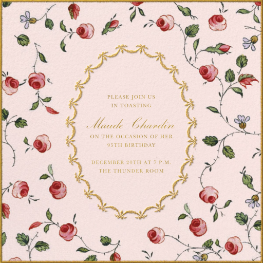 Grand Roseraie - Birthday Invitation by Ladurée