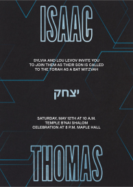Geometric Lines - Bar & Bat Mitzvah Invitation by Paperless Post