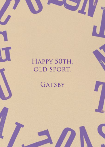 50 Looks Best On You - Birthday Card by Paperless Post - Back