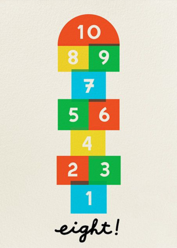 Hopscotch - Birthday Invitation by The Indigo Bunting