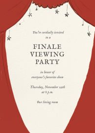 Red Curtain - Get-Together Invitation by Carly Kuhn