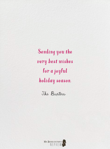 More Gin Please - Holiday Card by Mr. Boddington's Studio - Back