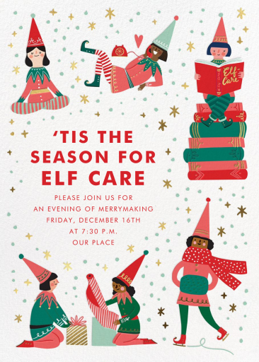 Elf Care - Holiday Party Invitation by Hello!Lucky