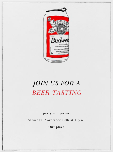 Bud Can - Get-Together Invitation by Paperless Post