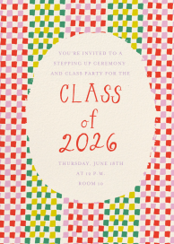 Gingham Style - Graduation Invitation by Mr. Boddington's Studio