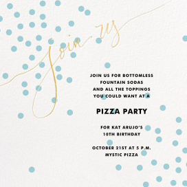 Join Us (Dots) - Birthday Invitation by Linda and Harriett