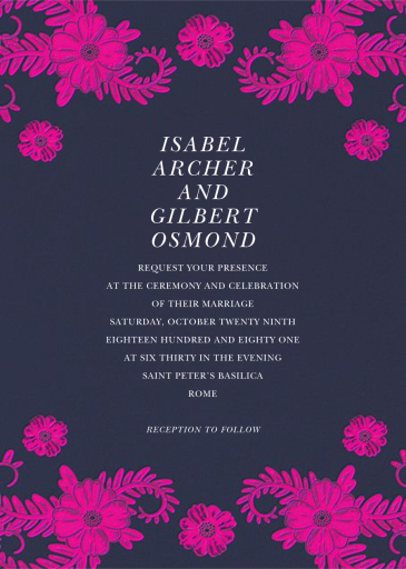 Festive Flora - Wedding Invitation by Oscar de la Renta