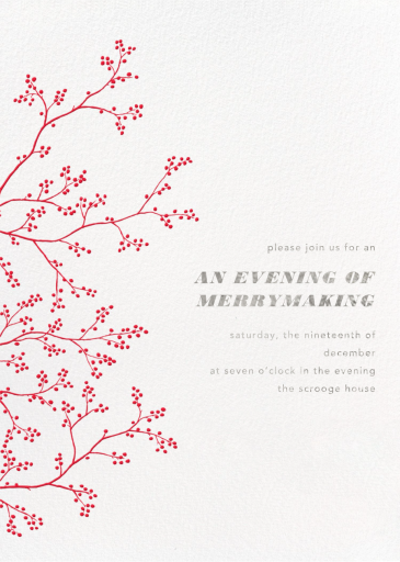 Winter Berries - Winter Party Invitation by Paperless Post