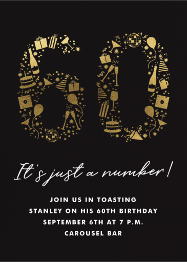 Party Puzzle - 60th Birthday Invitation by Cheree Berry Paper & Design