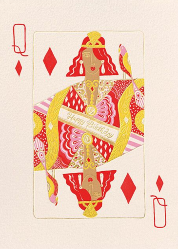 Queen of Diamonds (Danielle Kroll) - Birthday Card by Red Cap Cards