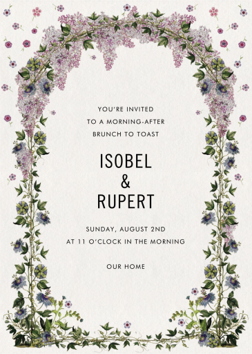 Lilac Arch - Wedding Brunch Invitation by Stephanie Fishwick