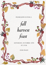 Harvest Garland - Invitation by Happy Menocal