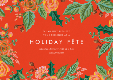 Jardin Noel Border (Invite) - Holiday Party Invitation by Rifle Paper Co.