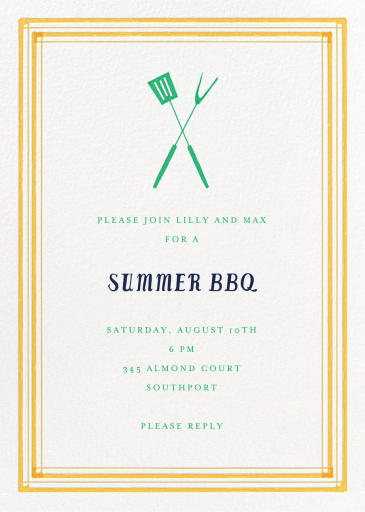 Flip The Burger - BBQ Invitation by Mr. Boddington's Studio