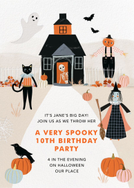 Spooky Neighbors - Birthday Invitation by Meri Meri