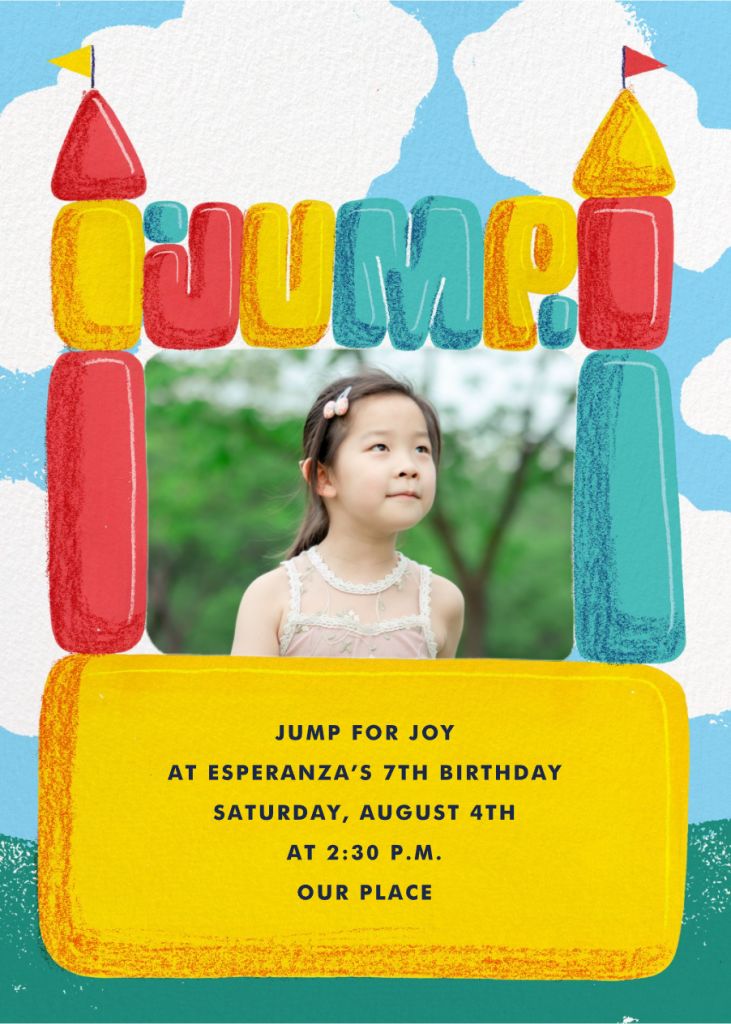 Bounce House (Photo) Invitation